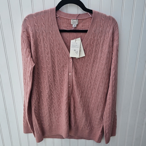 NEW A New Day Pink Cable Knit Cardigan Sweater Womens XS - Picture 1 of 3